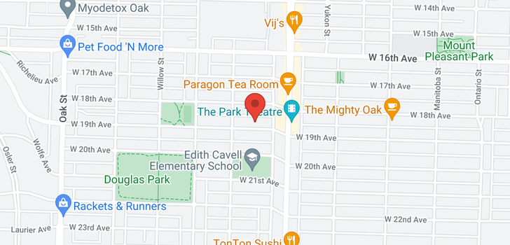 map of 571 W 19TH AVENUE